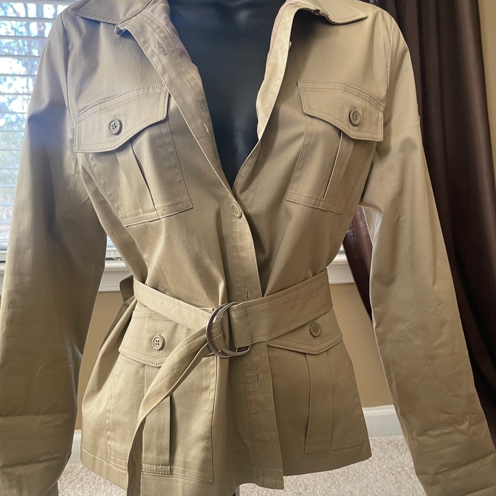 Women's Tan Belted Jacket